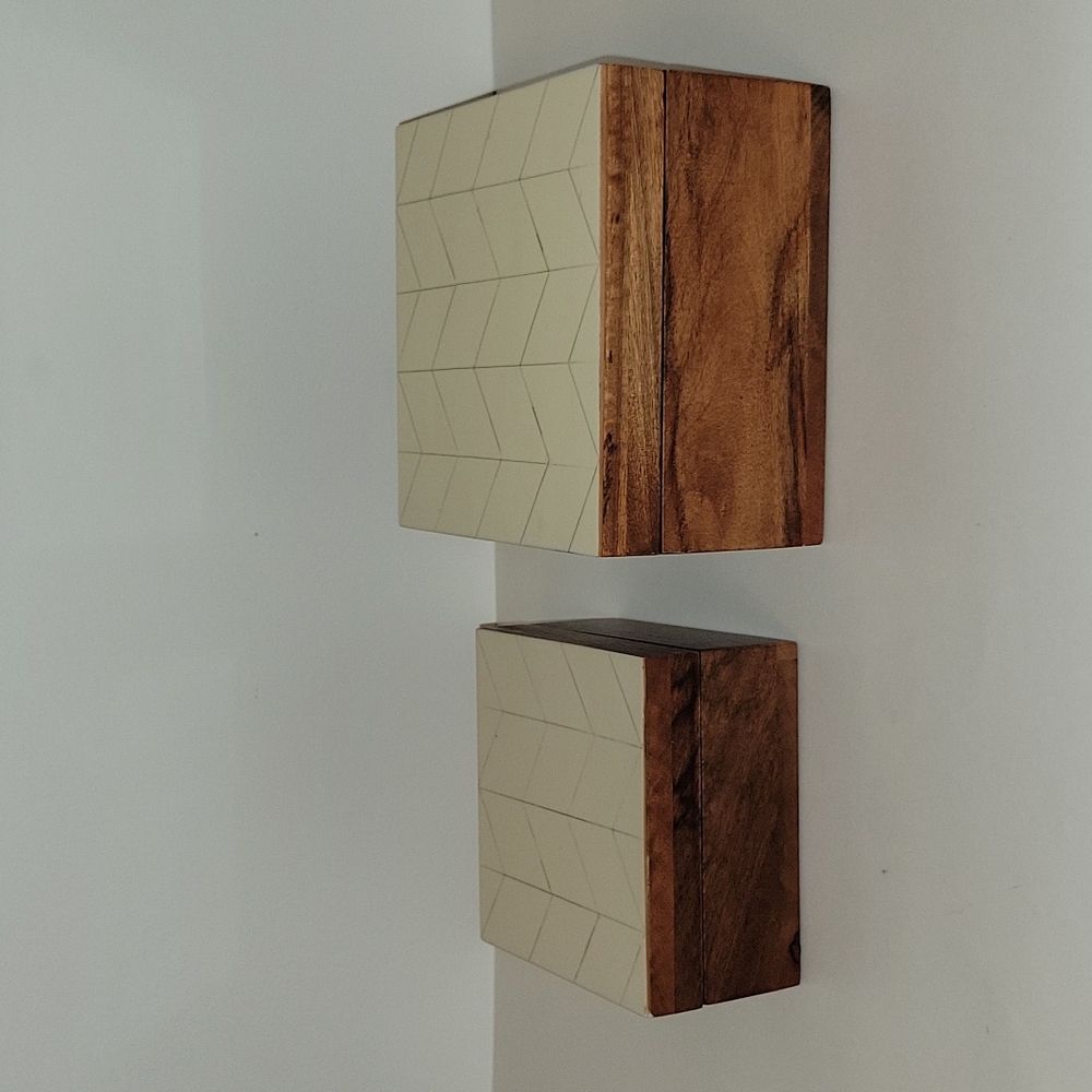 (2) Wood boxes.